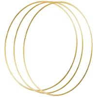 Sntieecr Paquete de 3 anillos de aro de metal de 25-8 cm con diseño floral de macramé para hacer decoraciones de coronas…